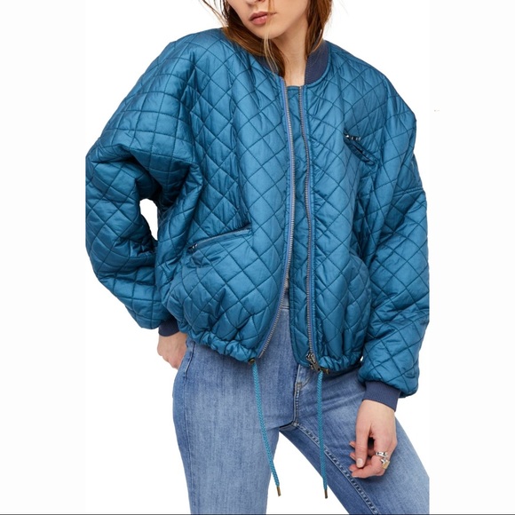 turquoise bomber jacket womens